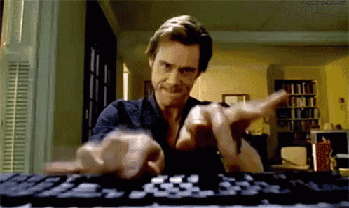 typing, Jim Carrey, Jim, Carrey, type, computer, Furiously Typing, Fast Typing, Bruce Almighty, bruce, almighty