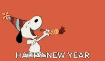 Happy New Year, Snoopy, celebrate